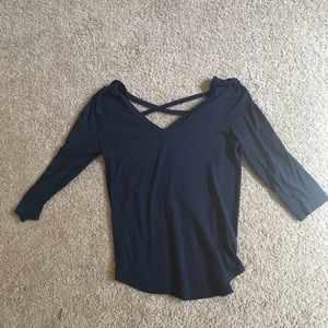 3/4 Sleeve V Neck Shirt